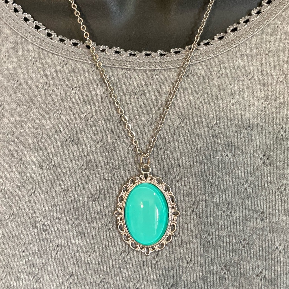 Robin’s Egg hand-painted pendant
